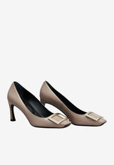 Roger Vivier Trompette 70 Pumps in Patent Leather Taupe RVW40015280D1P C415