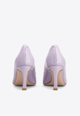 Roger Vivier Trompette 70 Metal Buckle Pumps in Patent Leather RVW40015280D1PL028 L028 Violet