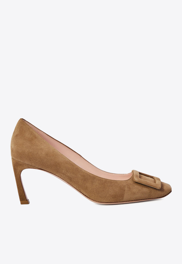 Roger Vivier Belle Vivier 70 Suede Pumps  Beige RVW40026800-HR0-S812