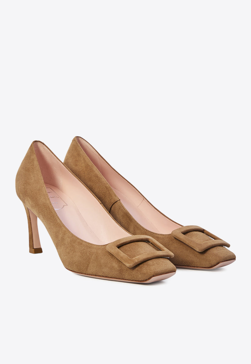 Roger Vivier Belle Vivier 70 Suede Pumps  Beige RVW40026800-HR0-S812