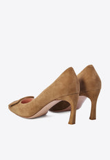 Roger Vivier Belle Vivier 70 Suede Pumps  Beige RVW40026800-HR0-S812