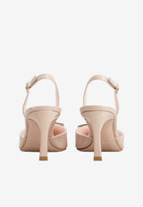 Roger Vivier Trompette 70 Slingback Pumps in Patent Leather Pink RVW40037740D1P C211