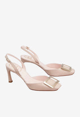 Roger Vivier Trompette 70 Slingback Pumps in Patent Leather Pink RVW40037740D1P C211