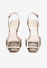 Roger Vivier Trompette 70 Slingback Pumps in Patent Leather Gray RVW40037740D1P C415
