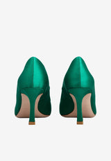 Roger Vivier Trompette 70 Pumps in Satin Green RVW40044010RS0 V016