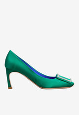 Roger Vivier Trompette 70 Pumps in Satin Green RVW40044010RS0 V016