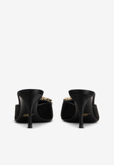 Roger Vivier Efflorescence 65 Crystal Buckle Satin Mules RVW41441400RS0B999 B999 Black