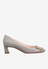 Roger Vivier Trompette 45 Pumps in Patent Leather Gray RVW44815280D1P B206