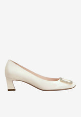 Roger Vivier Trompette 45 Pumps in Patent Leather Off-white RVW44815280D1P C019