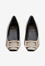 Roger Vivier Trompette 45 Pumps in Patent Leather Beige RVW44815280D1P C415