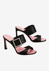 Roger Vivier Trompette 85 Satin Mules Black RVW45244410RS0 B999