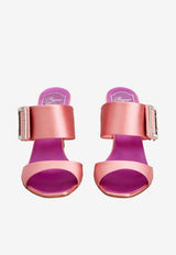 Roger Vivier Trompette 85 Satin Mules Pink RVW45244410RS0 M202