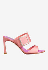Roger Vivier Trompette 85 Satin Mules Pink RVW45244410RS0 M202