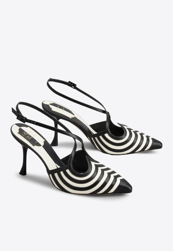 I Love Slingback 85 Pumps in Striped Leather RVW53040130F440G45 0G45