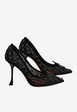 Roger Vivier I Love Polka Dot 85 Mesh Pumps Black RVW53844400V38 B999