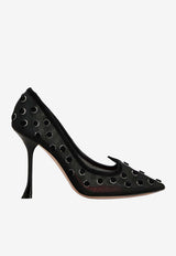 Roger Vivier I Love Polka Dot 85 Mesh Pumps Black RVW53844400V38 B999