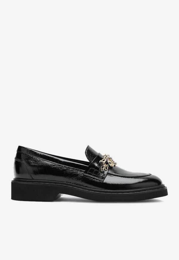 Roger Vivier Viv' Rangers Patent Leather Loafers Black RVW54843600TM6/R_ROGVI-B999