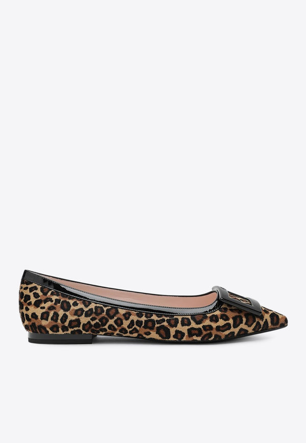 Roger Vivier Gommettine Leopard-Print Ballet Flats RVW57537410URU/R_ROGVI-0T69