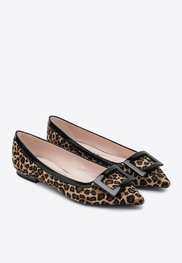 Roger Vivier Gommettine Leopard-Print Ballet Flats RVW57537410URU/R_ROGVI-0T69