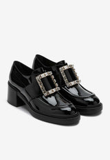 Roger Vivier Rangers 60 Crystal Buckle Pumps in Patent Leather Black RVW59834630D1P/P_ROGVI-9999