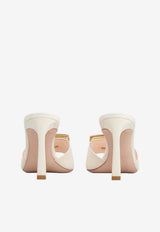 Roger Vivier Trompette 85 Mules in Patent Leather Off-white RVW60337750D1P C019