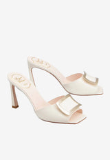 Roger Vivier Trompette 85 Mules in Patent Leather Off-white RVW60337750D1P C019