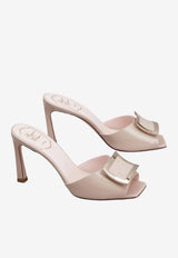 Roger Vivier Trompette 85 Mules in Patent Leather Pink RVW60337750D1P C211