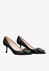 Roger Vivier Viv’ In The City 65 Pumps in Patent Leather Black RVW61830690D1P B999