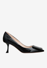 Roger Vivier Viv’ In The City 65 Pumps in Patent Leather Black RVW61830690D1P B999