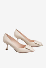 Roger Vivier Viv’ In The City 65 Pumps in Patent Leather Off-white RVW61830690D1P C019