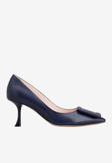 Roger Vivier Viv’ In The City 65 Pumps in Nappa Leather Navy RVW61830690NK0 U800