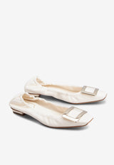 Roger Vivier Belle Vivier Leather Ballet Flats RVW7594104091TC019 C019 Off-white