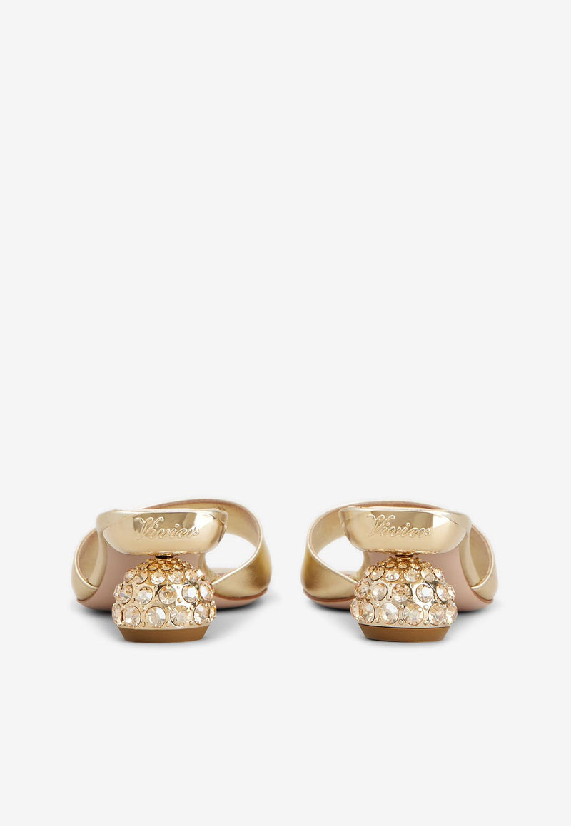 Roger Vivier 55 Metallic Leather Mules RVW76241510KACG005 G005 Gold