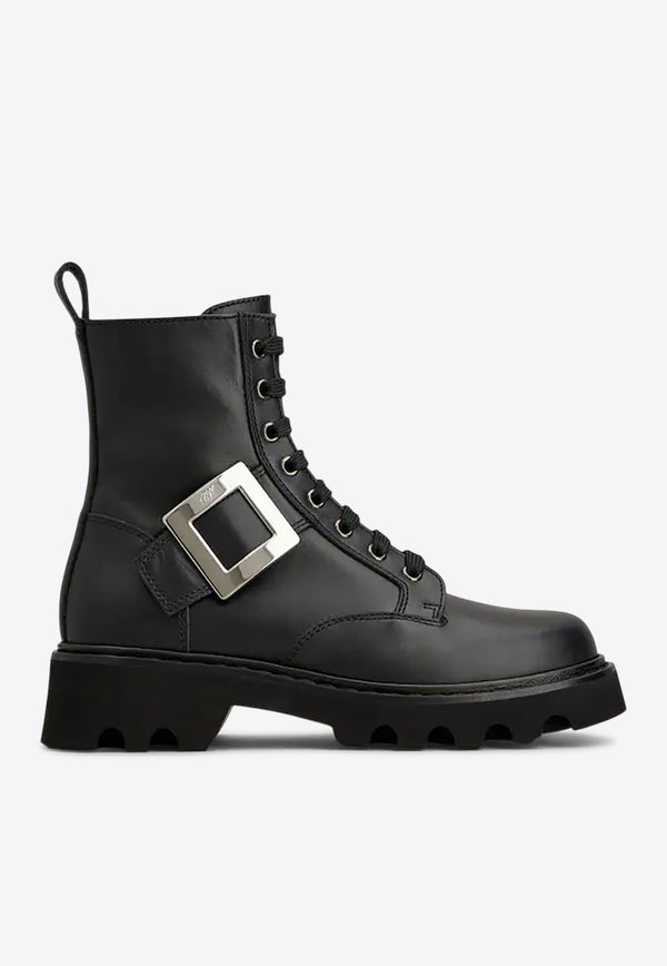 Roger Vivier Viv' Rangers Truck Ankle Boots  Black RVW78442760TTQ/R_ROGVI-B999