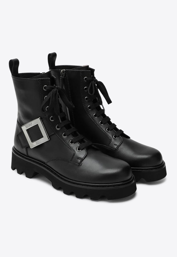 Roger Vivier Viv' Rangers Truck Ankle Boots  Black RVW78442760TTQ/R_ROGVI-B999