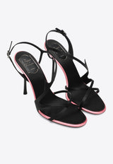 Roger Vivier Rose Vivier 100 Strappy Satin Sandals Black RVW79743720RS0/R_ROGVI-B999
