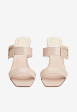 Roger Vivier Belle Vivier 60 Wedge Mules in Patent Leather Nude RVW80544430D1P C211