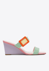 Roger Vivier Belle Vivier 60 Patent Leather Wedge Sandals Multicolor RVW80544430D1P/S_ROGVI-1V96