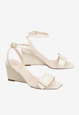 Roger Vivier Belle Vivier 60 Wedge Sandals in Patent Leather Off-white RVW80544440D1P C019