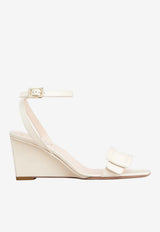 Roger Vivier Belle Vivier 60 Wedge Sandals in Patent Leather Off-white RVW80544440D1P C019