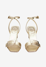 Roger Vivier Belle Vivier 60 Wedge Sandals in Metallic Nappa Leather Gold RVW80544440KAC G005