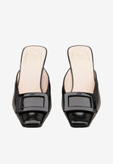 Roger Vivier Belle Vivier 60 Wedge Mules in Patent Leather Black RVW80644380D1P B999