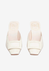 Roger Vivier Belle Vivier 60 Wedge Mules in Patent Leather Off-white RVW80644380D1P C019