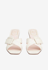 Roger Vivier Belle Vivier 45 Mules in Patent Leather Off-white RVW82045010D1P C019