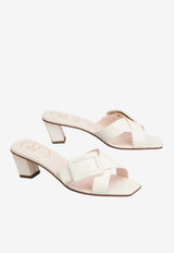 Roger Vivier Belle Vivier 45 Mules in Patent Leather Off-white RVW82045010D1P C019