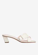 Roger Vivier Belle Vivier 45 Mules in Patent Leather Off-white RVW82045010D1P C019