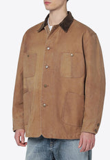 Needles Buttoned Shirt Jacket Brown RW202CO/R_NEEDL-DB