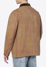 Needles Buttoned Shirt Jacket Brown RW202CO/R_NEEDL-DB