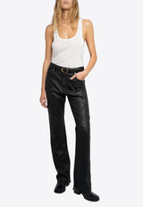 Zadig & Voltaire Evy Leather Flared Pants Black RWPA00069_BLACK