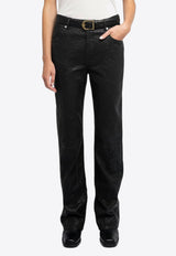 Zadig & Voltaire Evy Leather Flared Pants Black RWPA00069_BLACK
